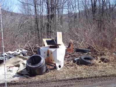 Example of illegal dump site Example of illegal dump site