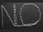 opposing rezoning with a no spelled out in paper clips