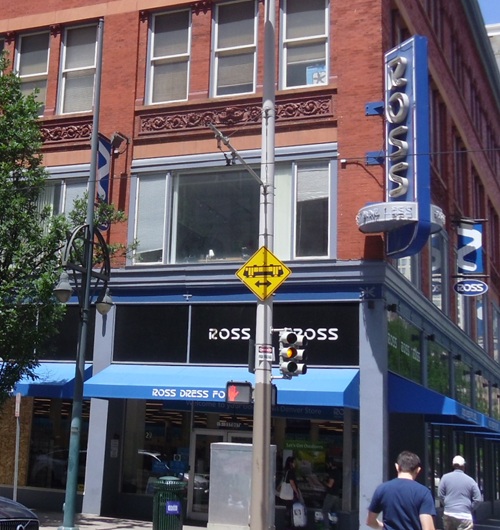 Ross store with a number of signs Ross store with a number of signs