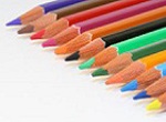 set of colored pencils