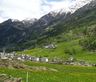 rural and small towns show that homes close together surrounded by green space are viable development pattern Swiss mountain village prototype of homes grouped together