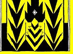 yellow and black Menominee motif