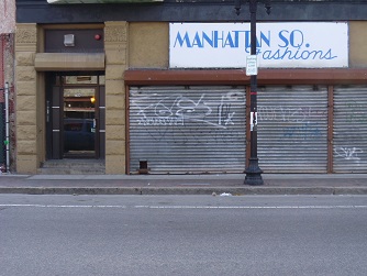 Sorry Metal Rolling Doors Sometimes Must Cover Storefronts metal doors over business in area of concentrated poverty