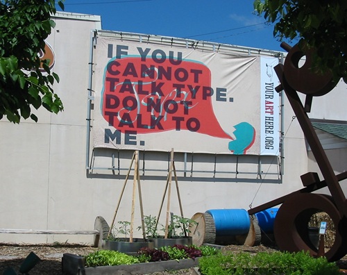 temporary sign in arts district in Indianapolis temporary sign in arts district in Indianapolis