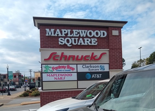 joint identification sign at a neighborhood shopping center joint identification sign at a neighborhood shopping center