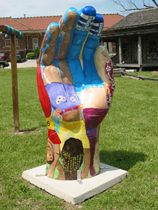 hand sculpture with lots of colors hand sculpture with lots of colors
