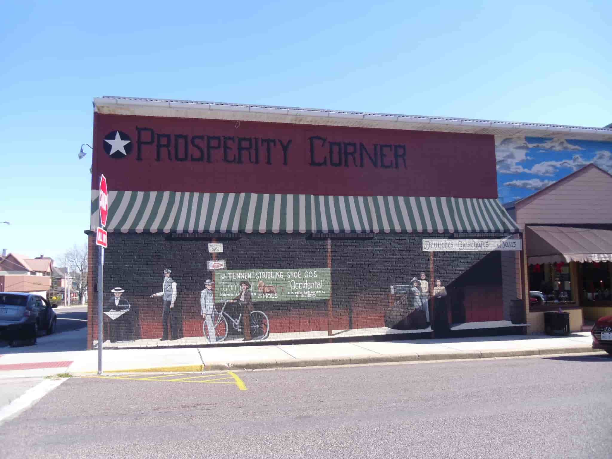 mural headed Prosperity Corner