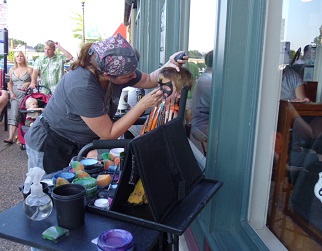 face painting at festival