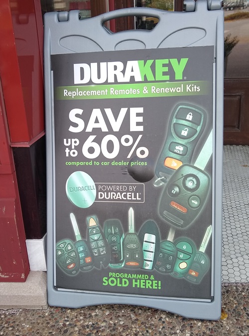 sandwich board with a printed sign sandwich board with a printed sign