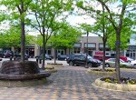 streetscape and plaza in a Chicago suburb