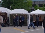 booths at a fair on public street