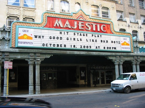 marquee at a theater marquee at a theater