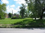 vacant lot in residential neighborhood