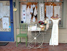 small downtown boutique with outdoor display